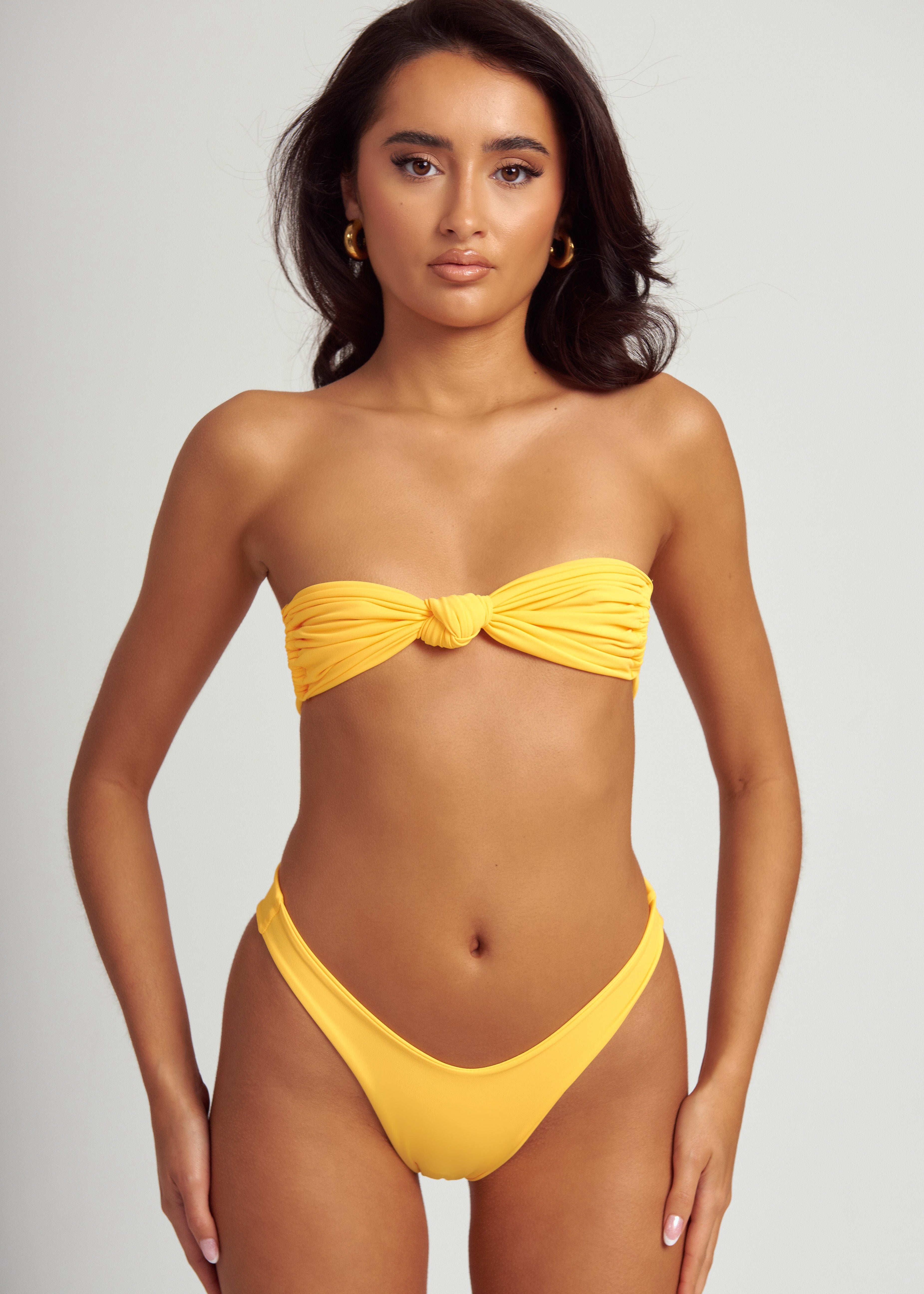 Knot Bikini Top in Mango
