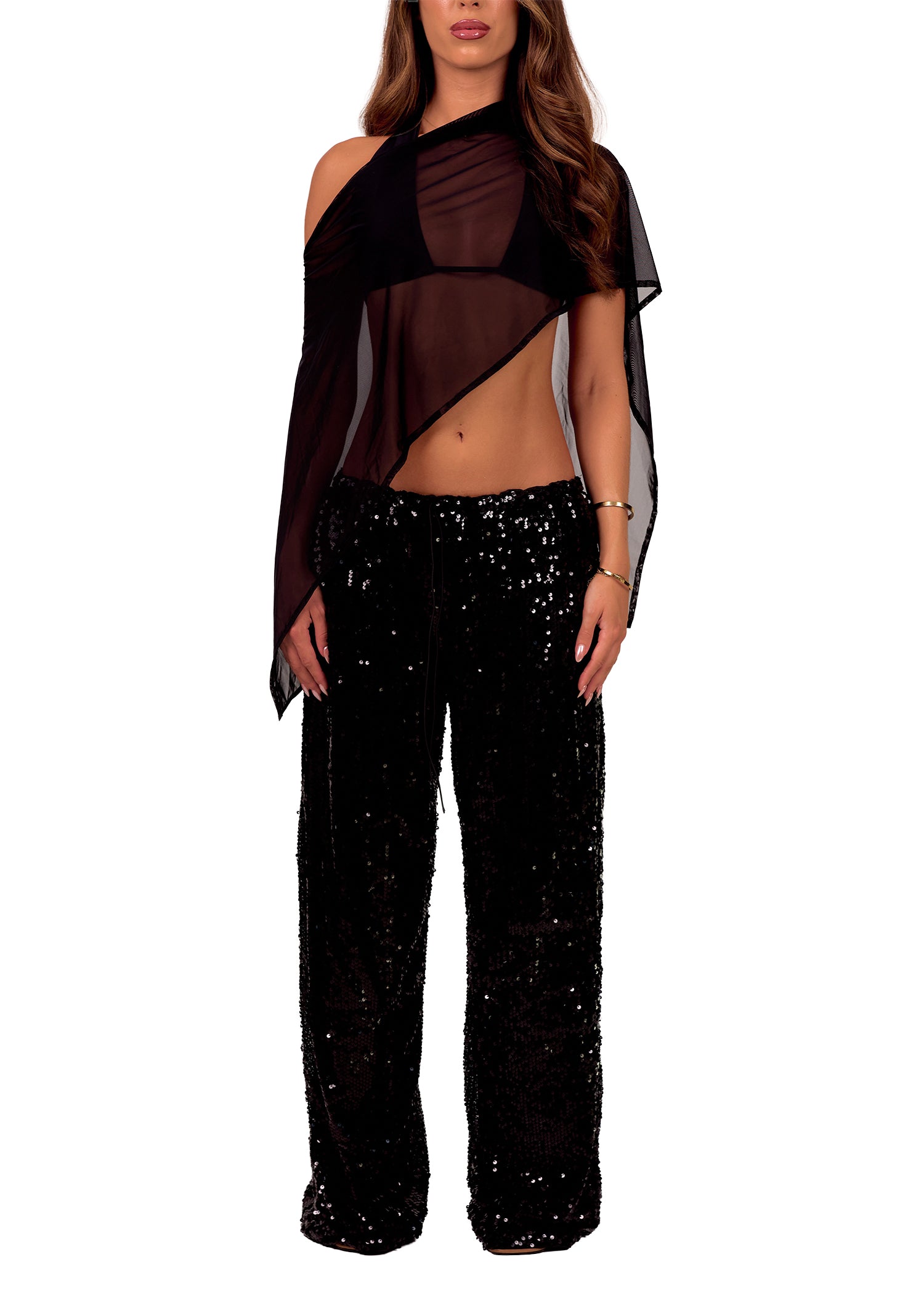 Mesh Cape in Black