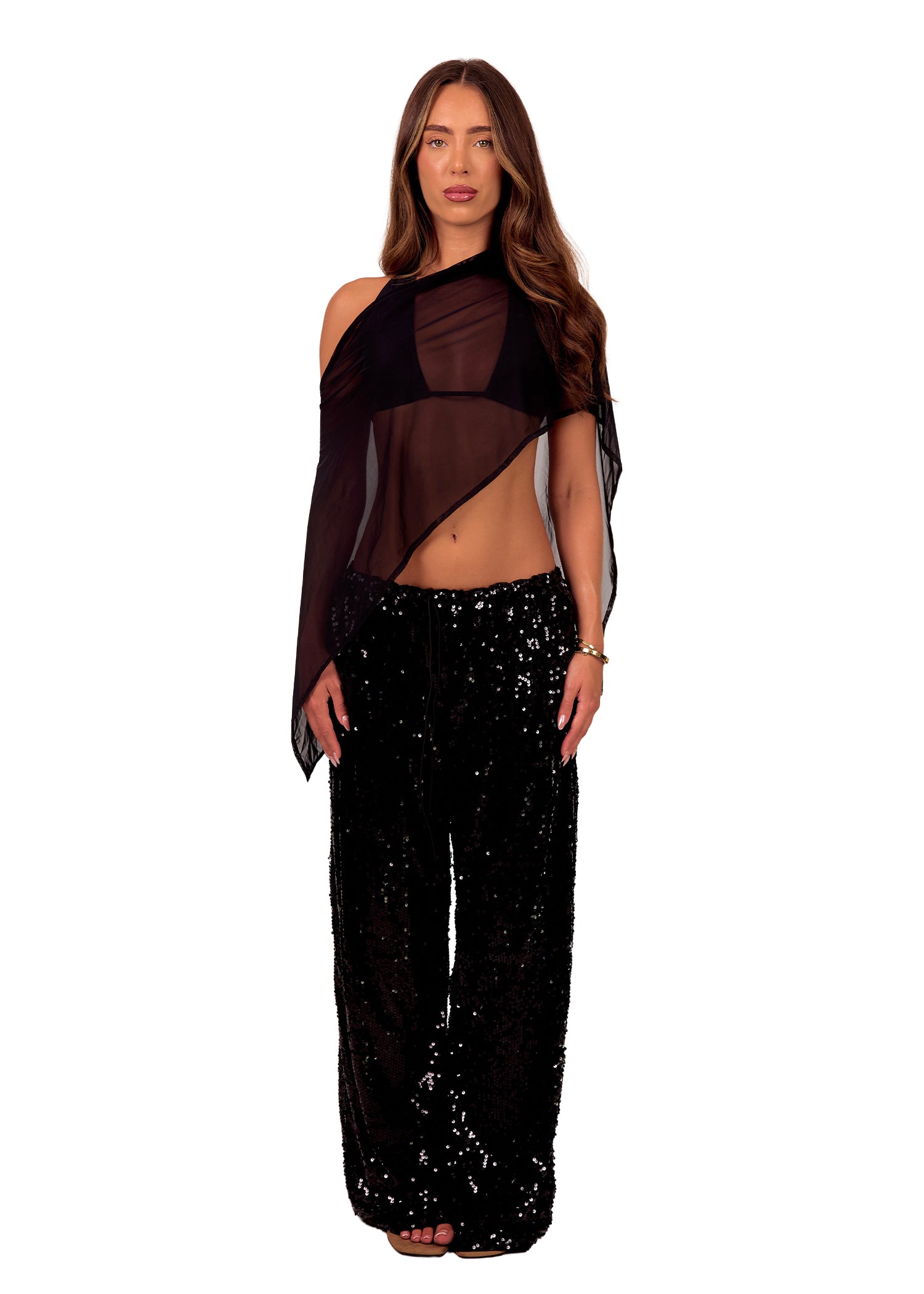 Mesh Cape in Black