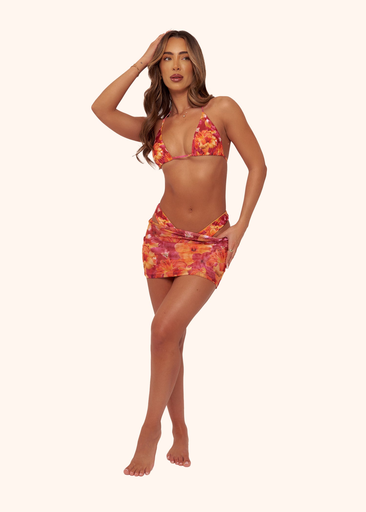 Mesh Mini Skirt in Floral