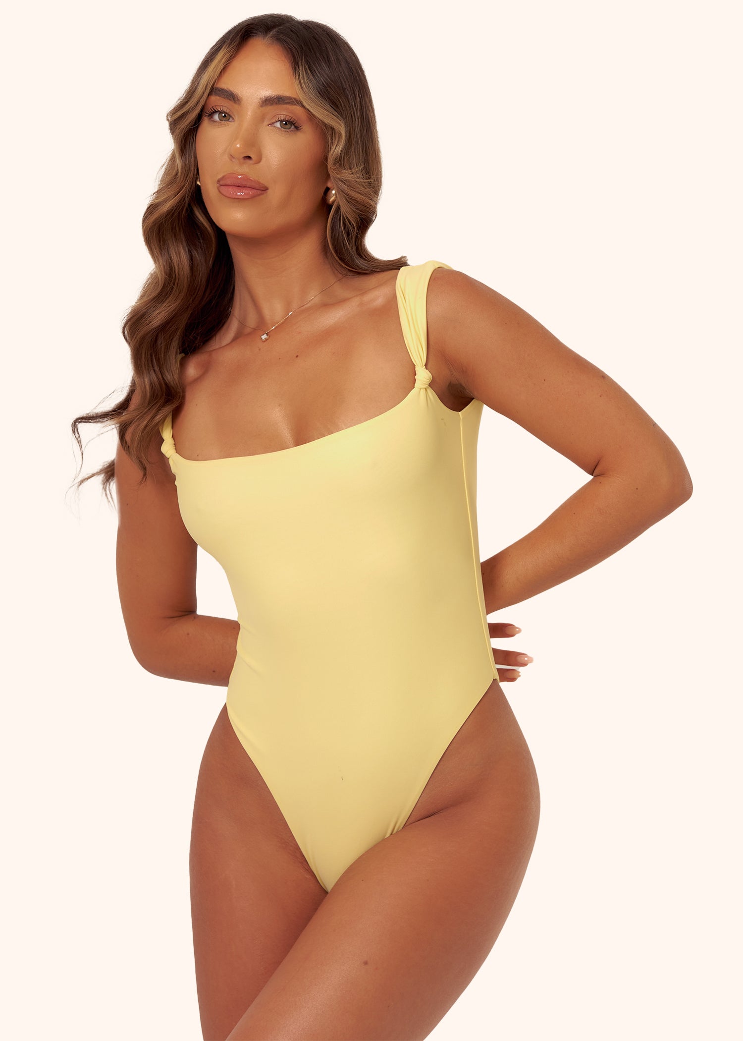 Knot Swimsuit in Lemon