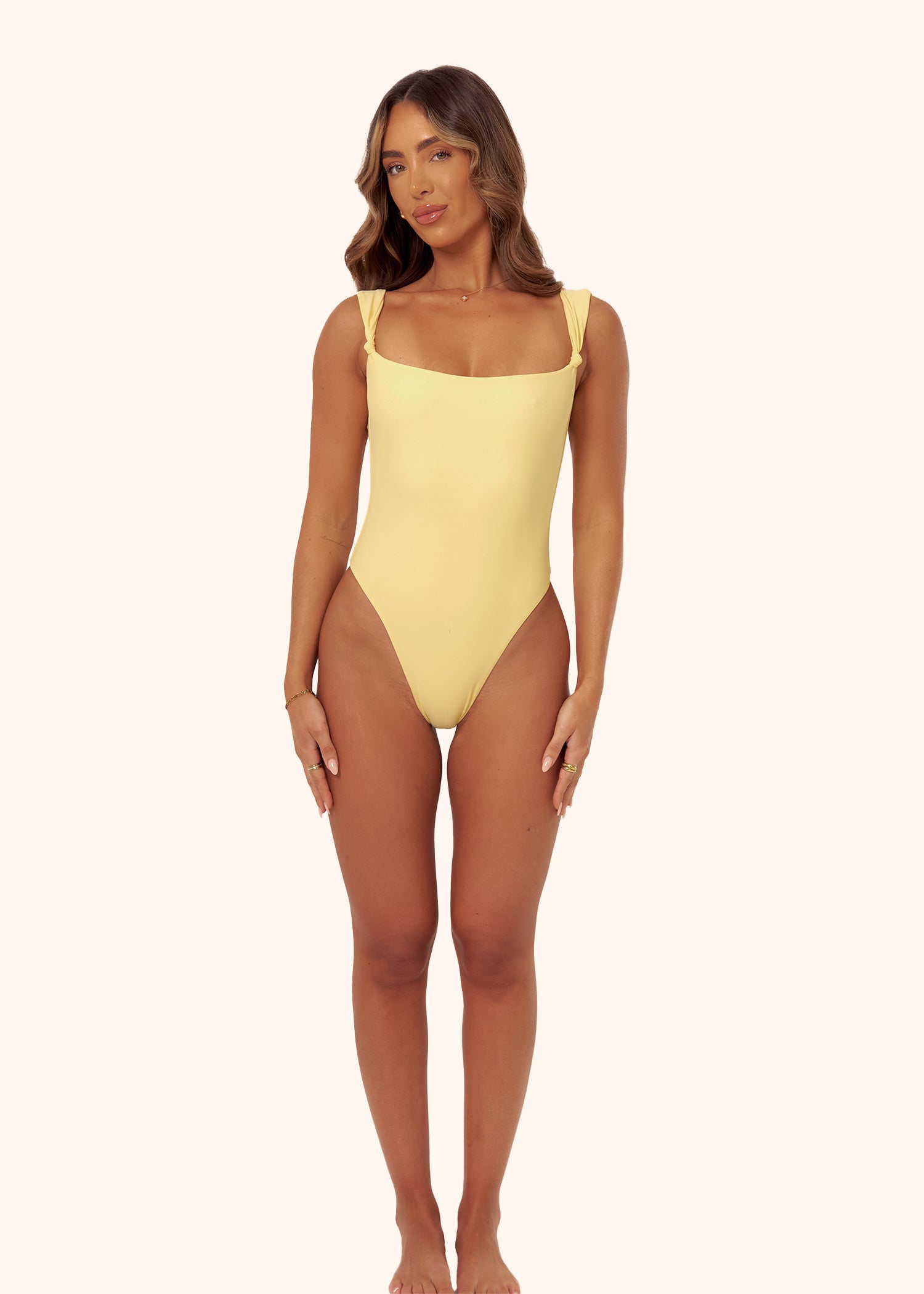 Knot Swimsuit in Lemon