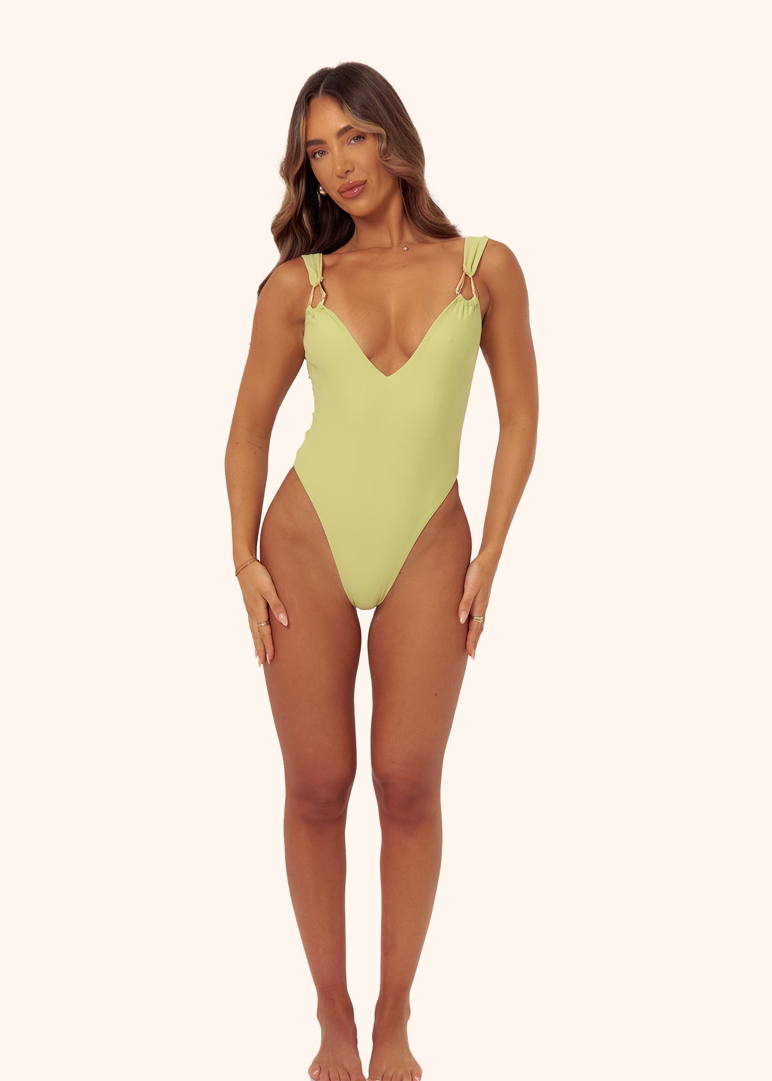Ring Swimsuit in Matcha Green
