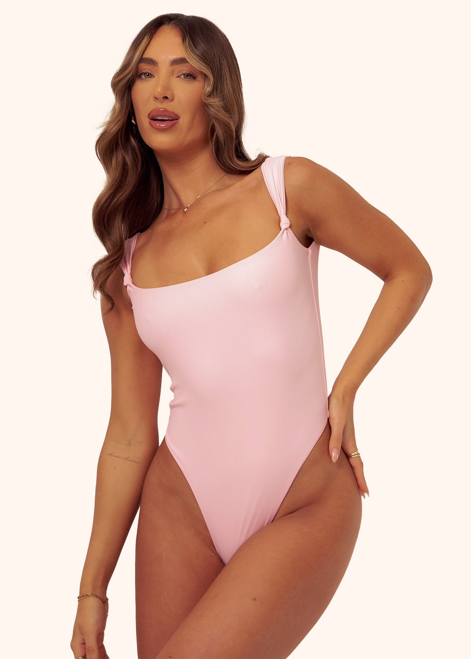 Knot Swimsuit in Pink