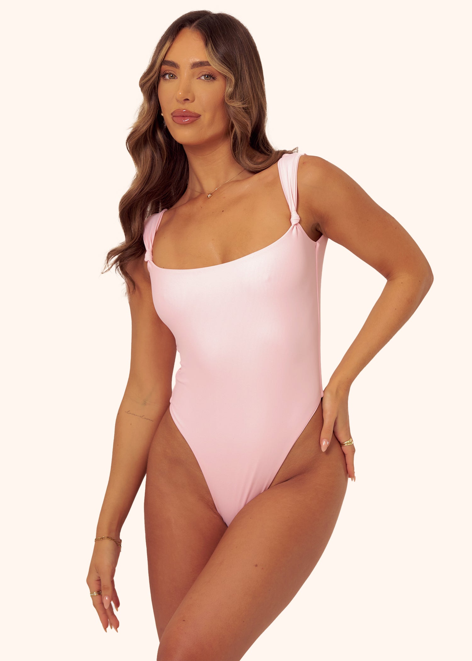 Knot Swimsuit in Pink