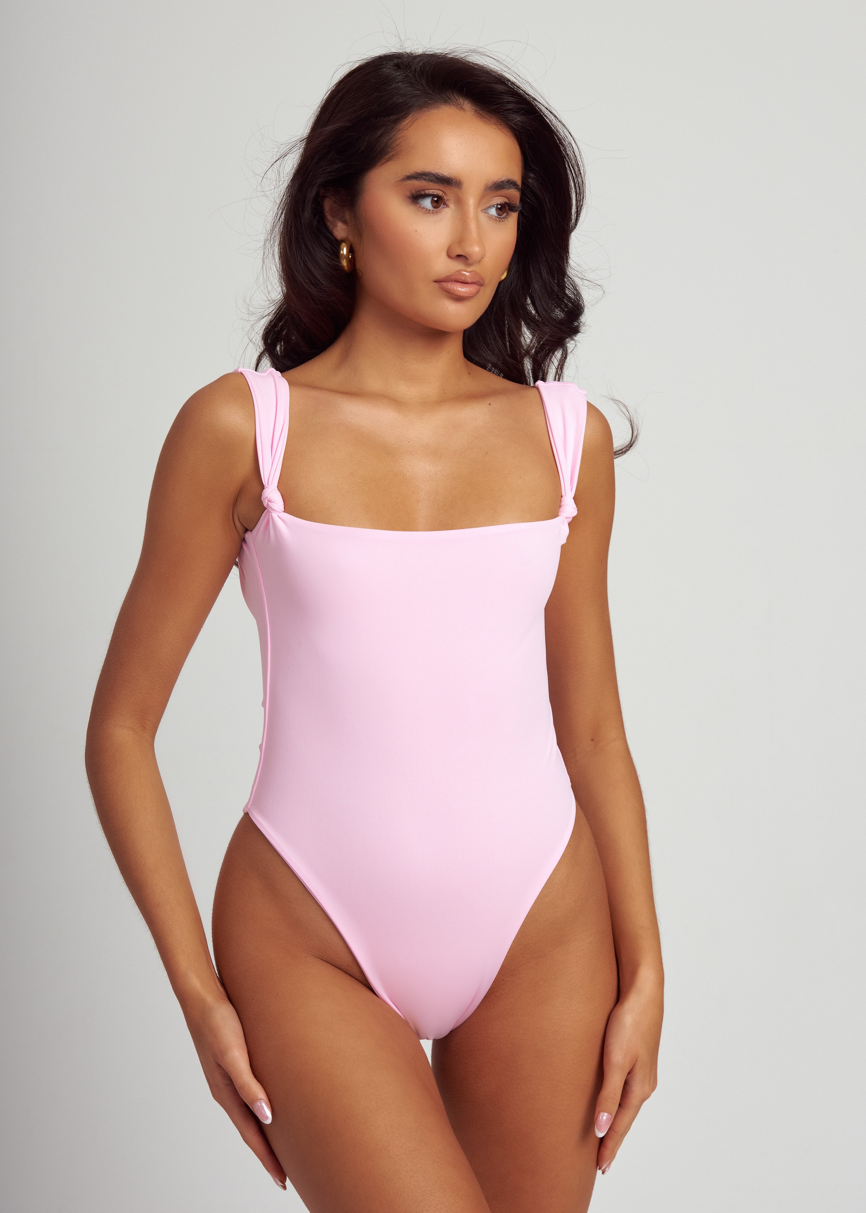 Knot Swimsuit in Baby Pink