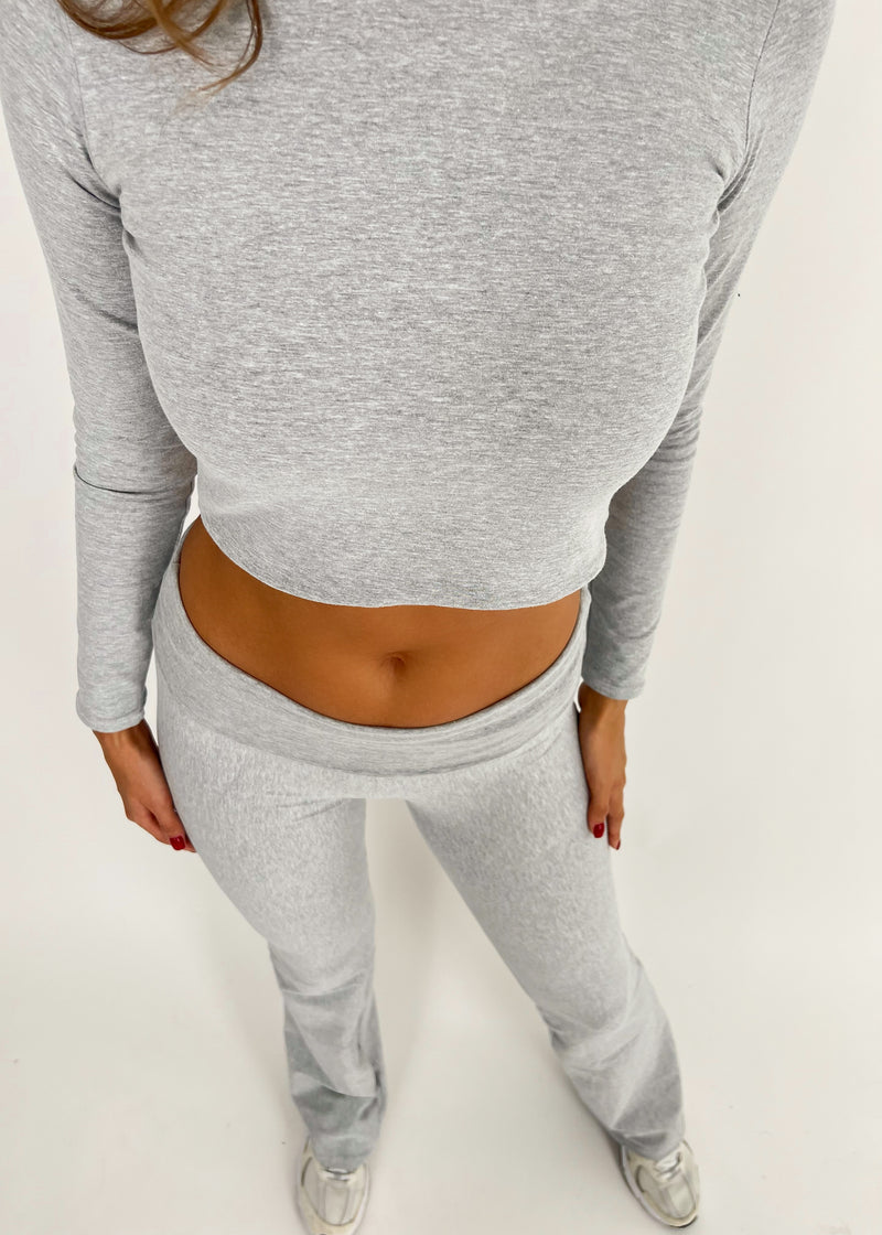 Grey Cotton Yoga Trousers