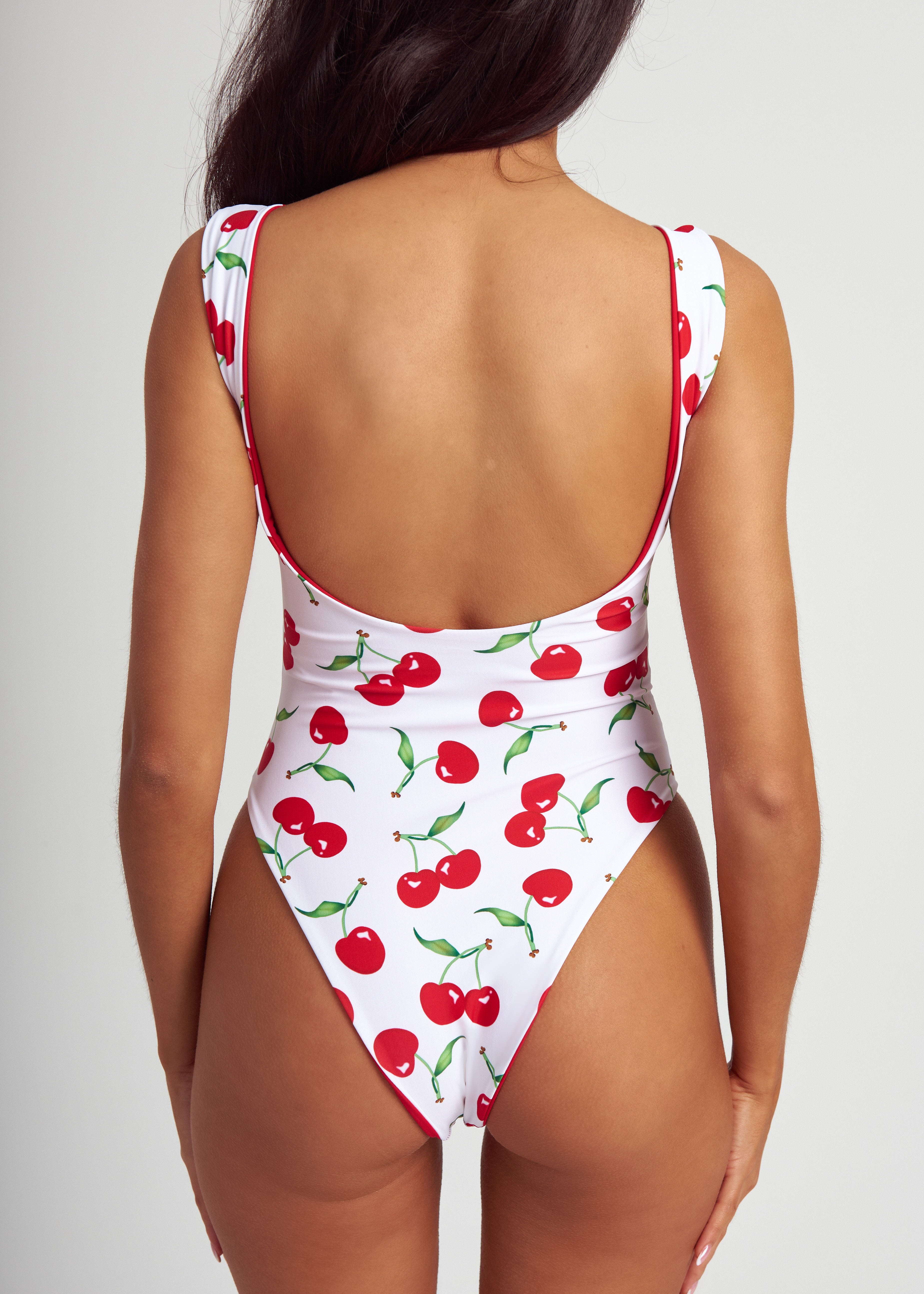 Knot Swimsuit in Cherry