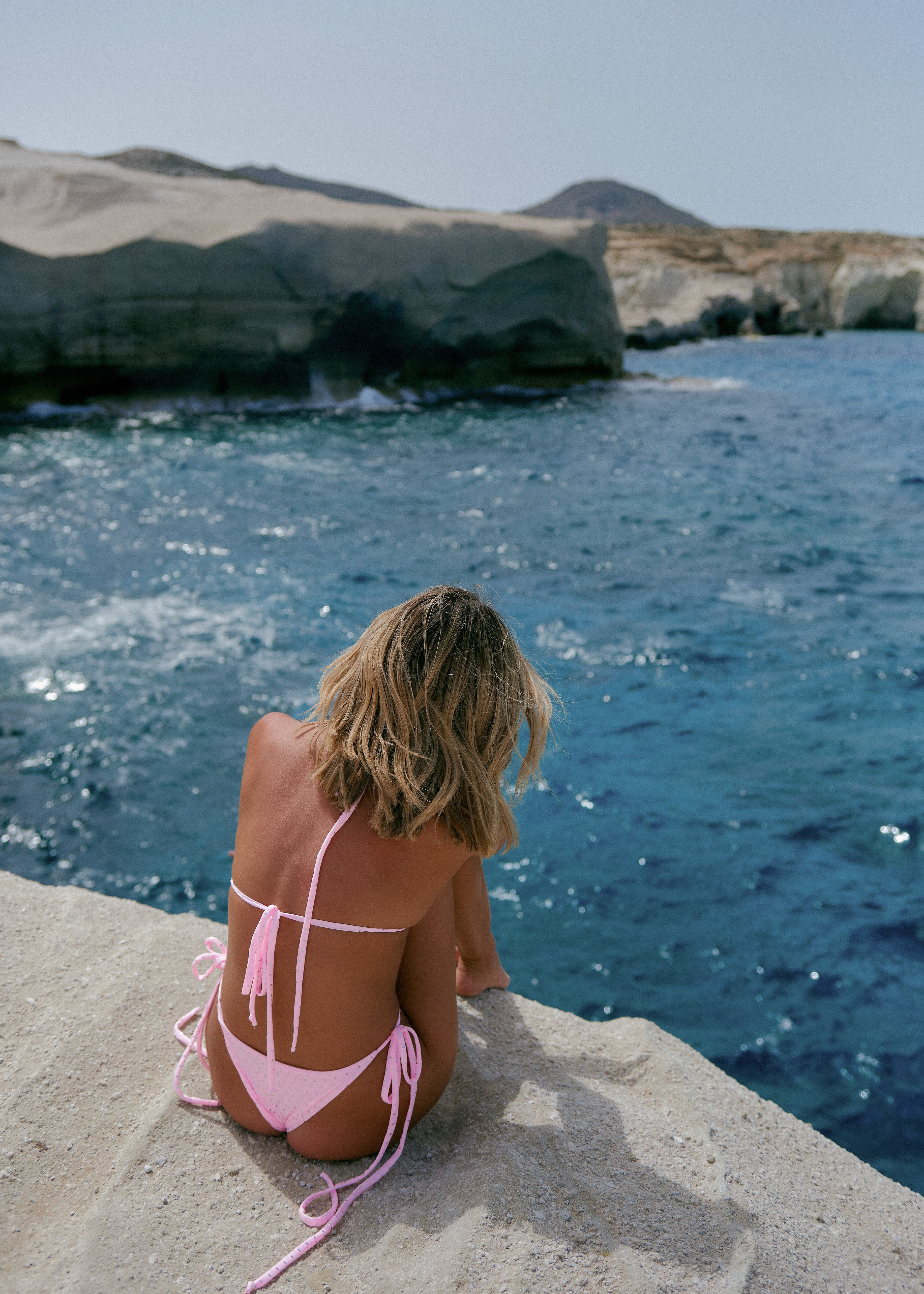 Tie Bikini Bottoms in Pink Sparkle