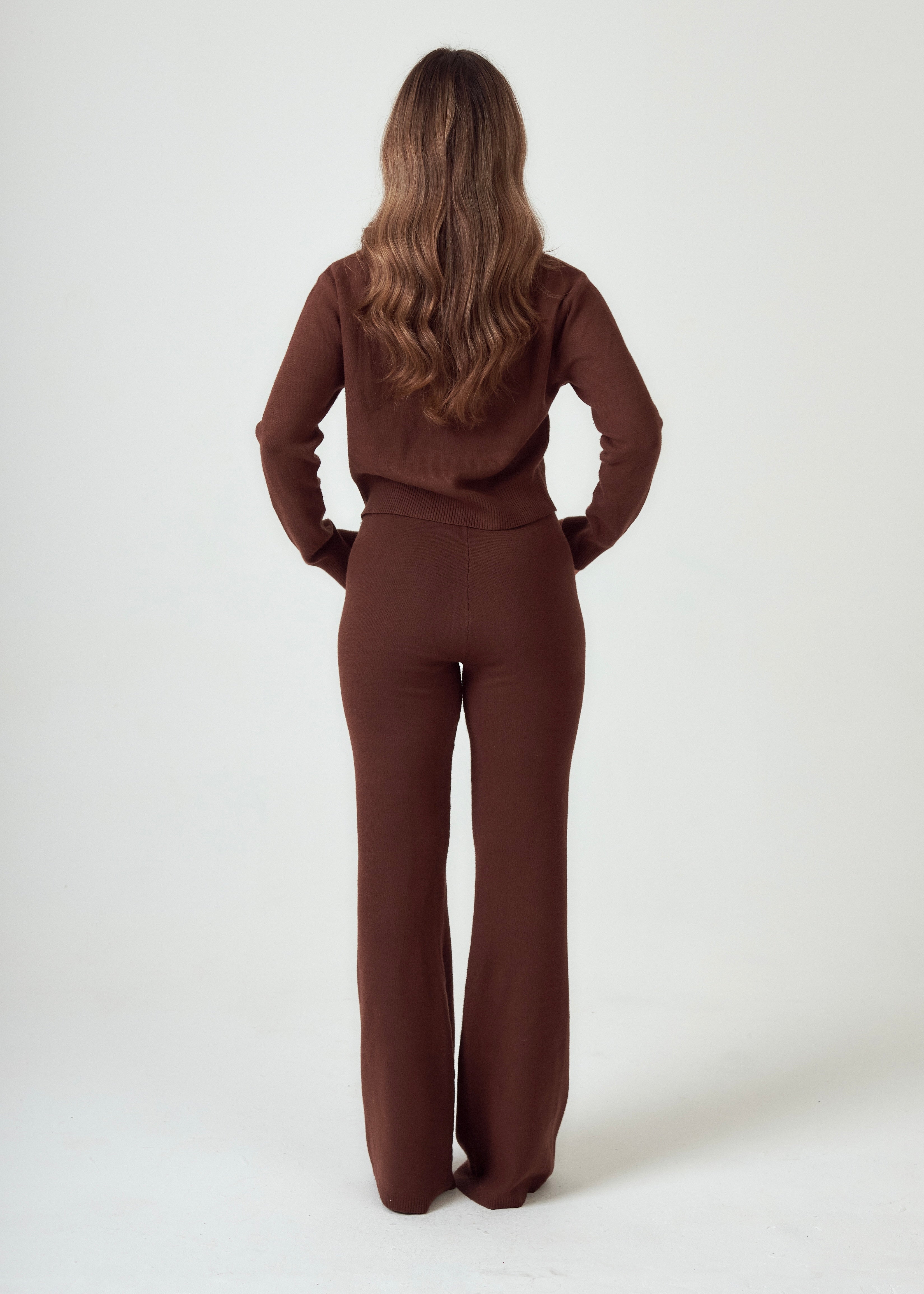 Knit Trousers in Chocolate