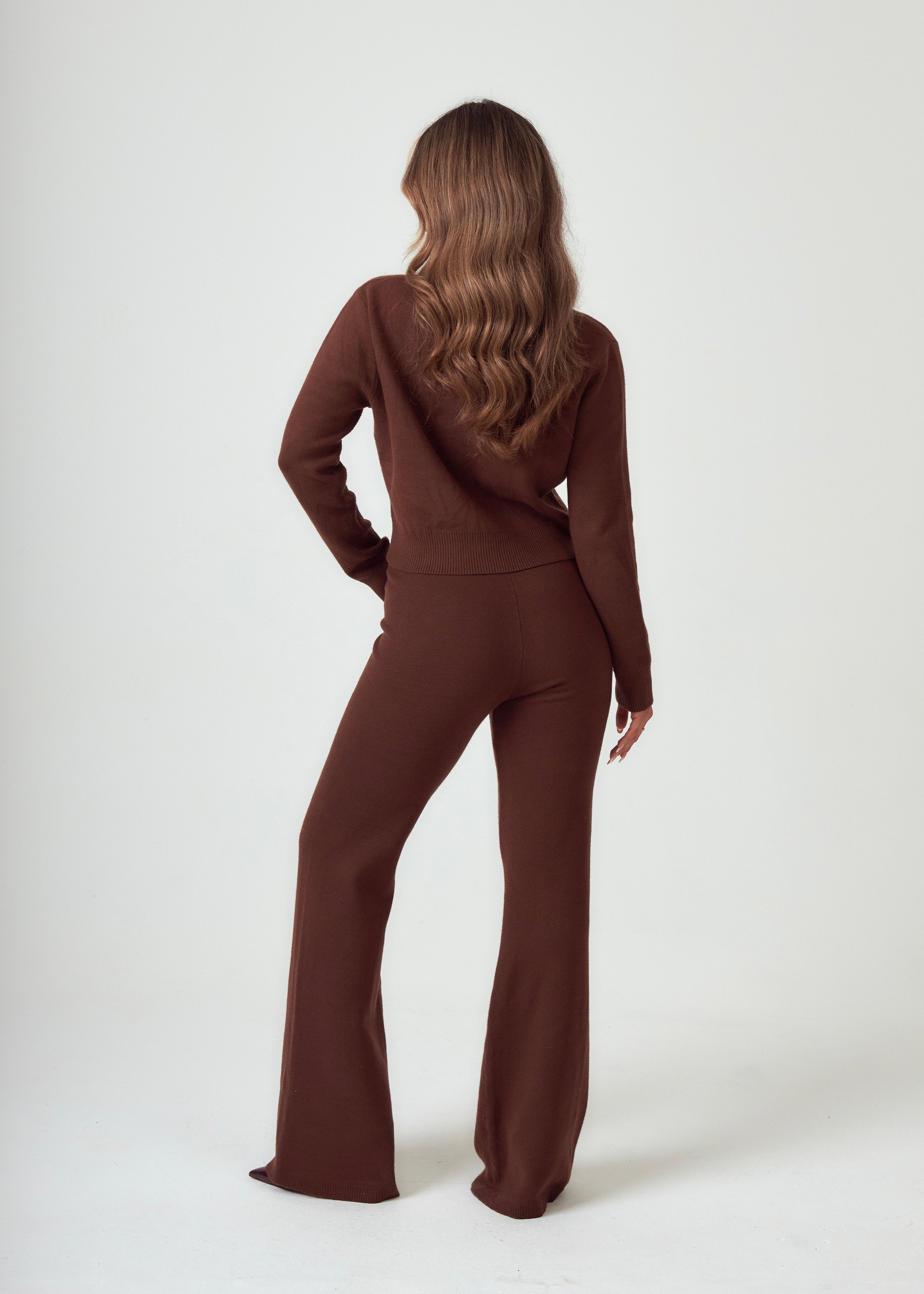 Knit Trousers in Chocolate