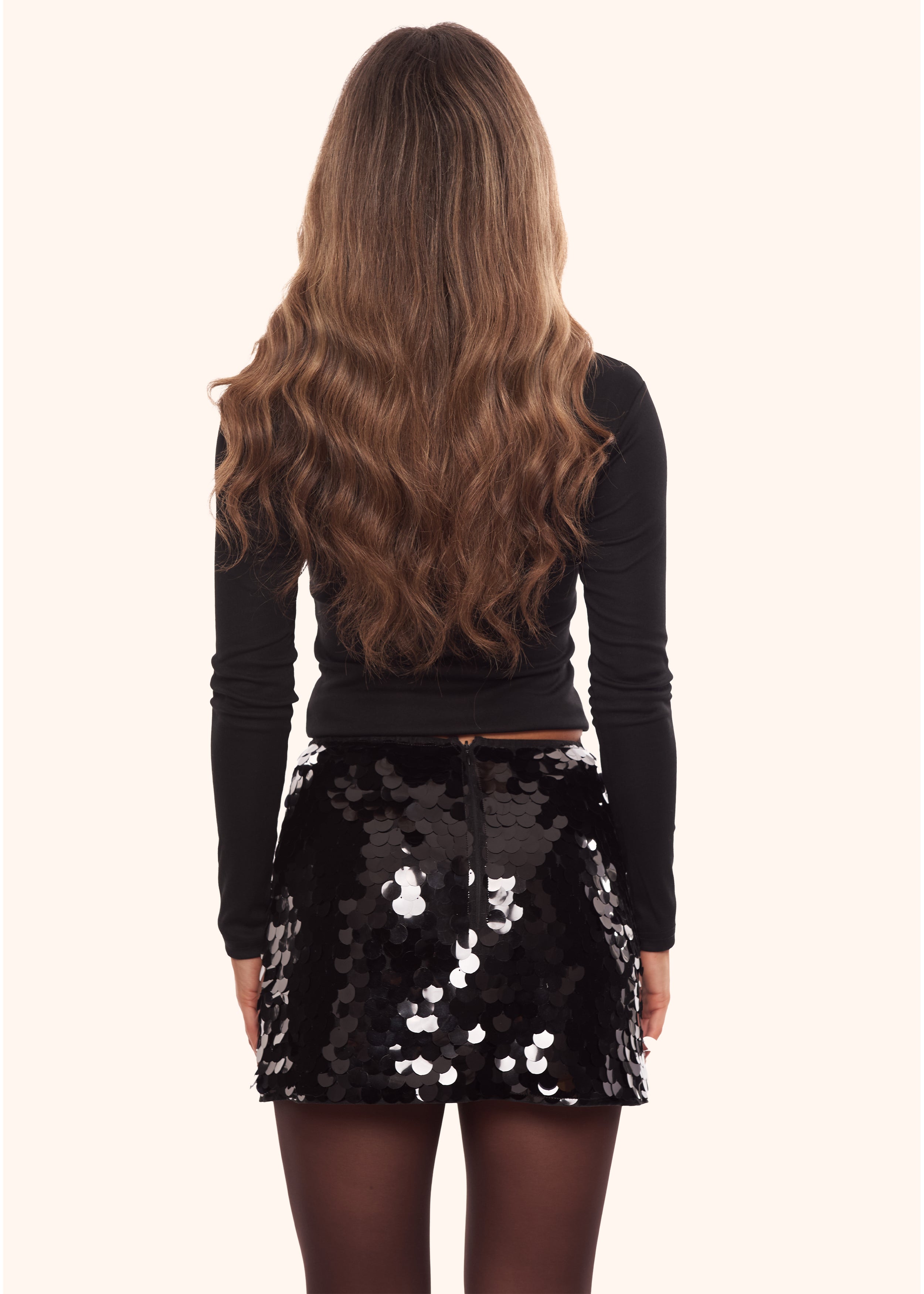 Disc Mini Skirt in Black