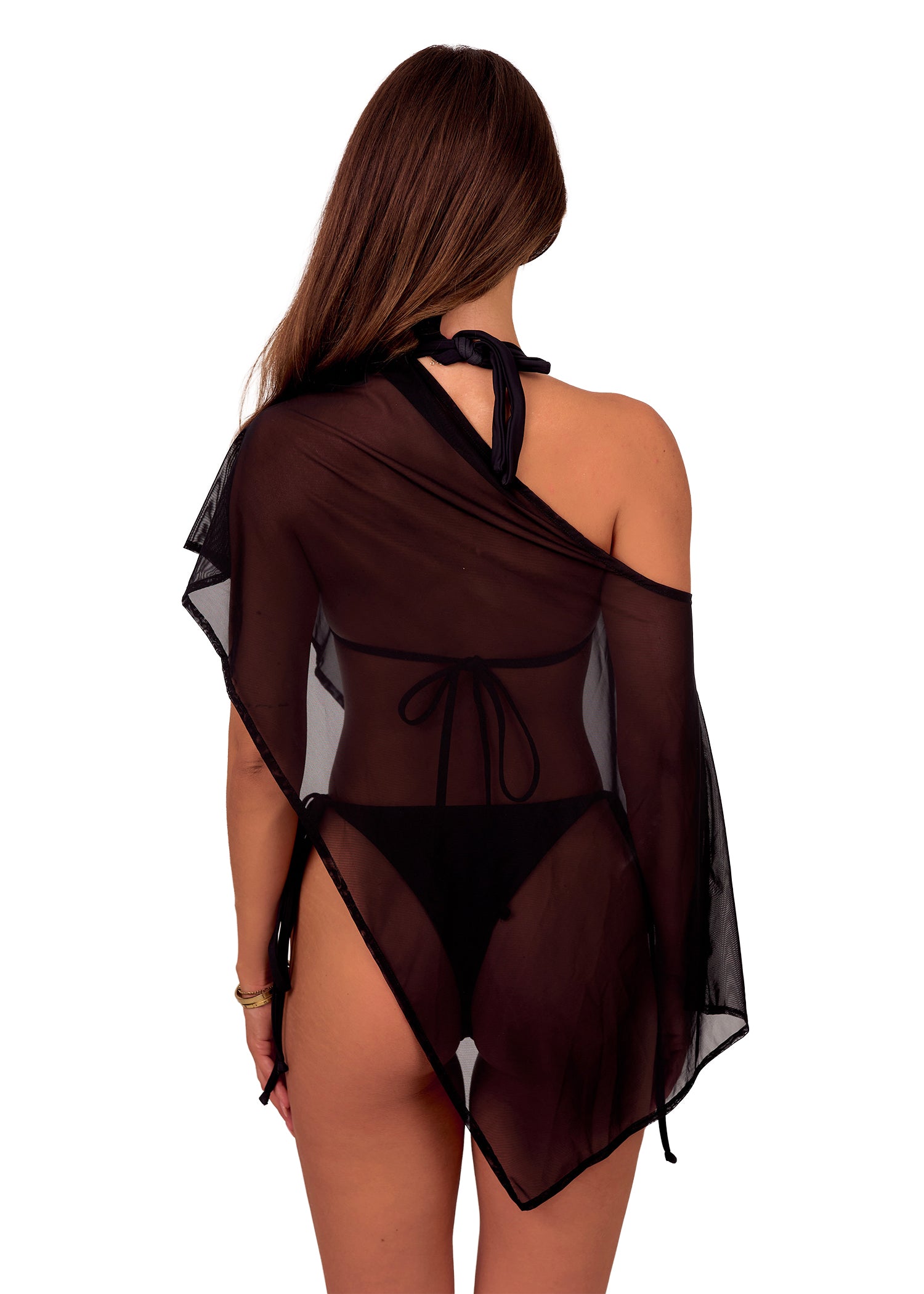 Mesh Cape in Black