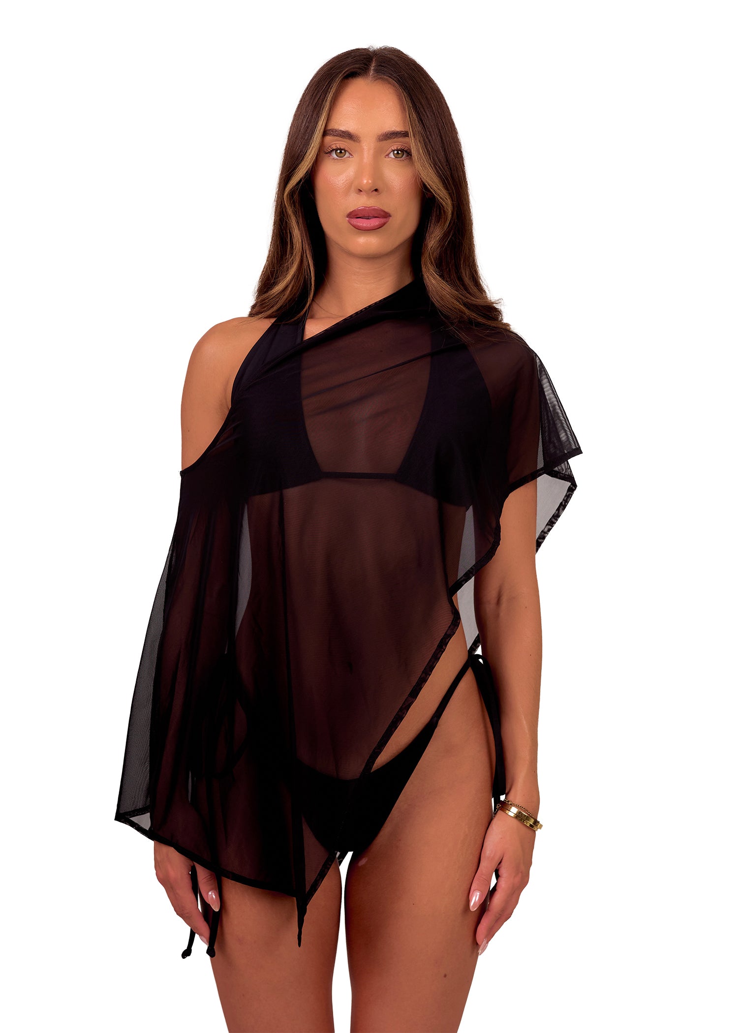 Mesh Cape in Black