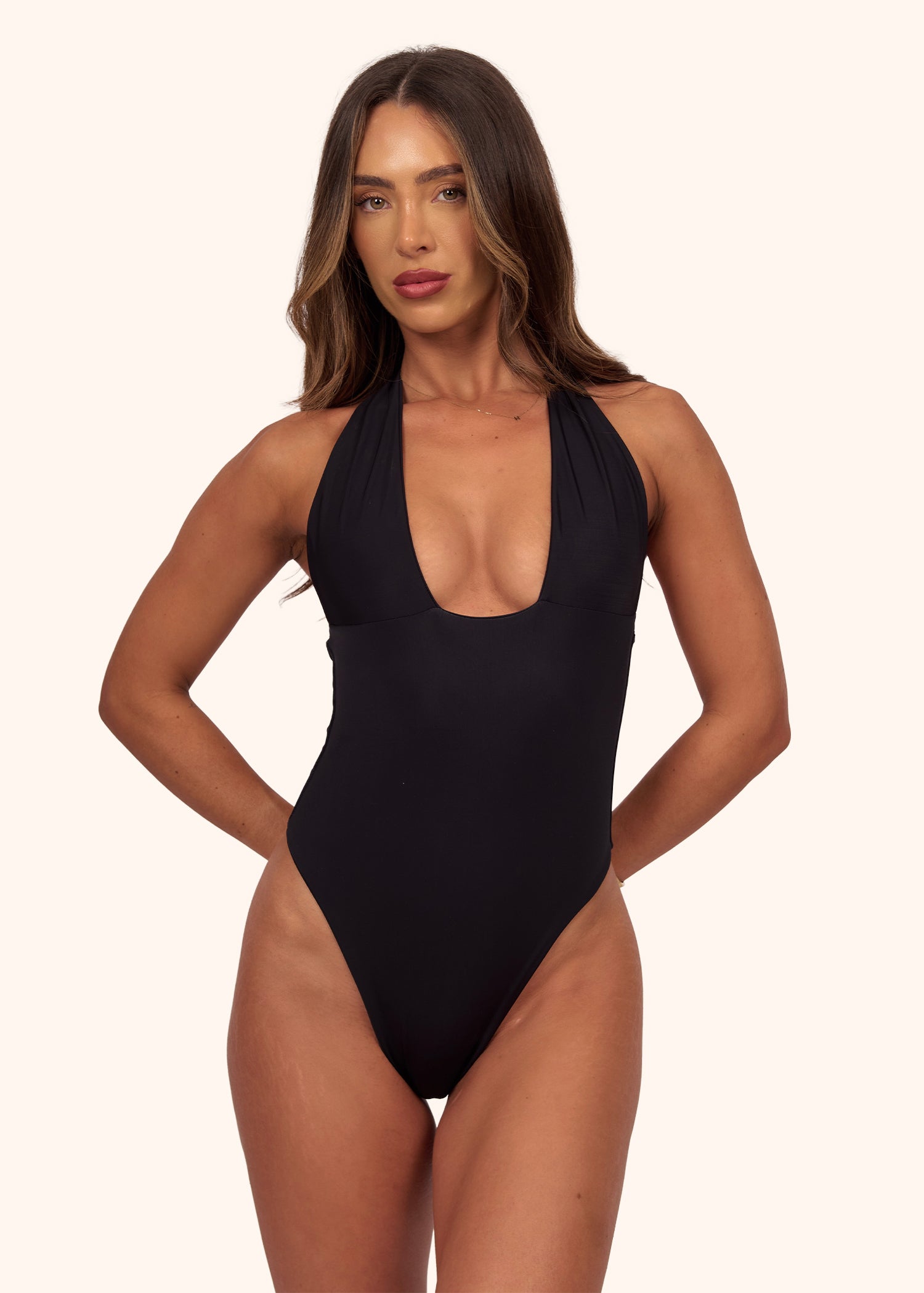 Halter Swimsuit in Black