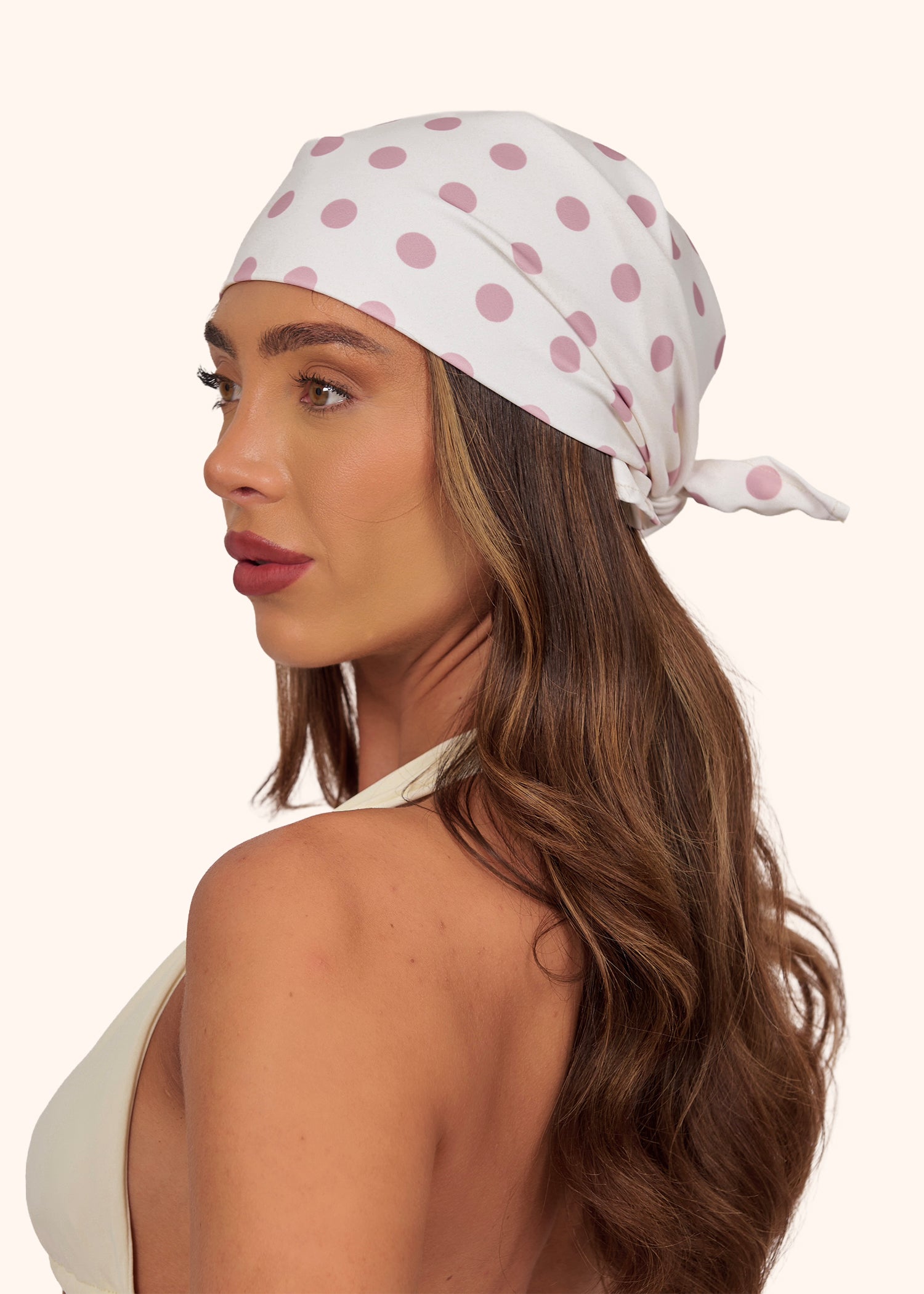 Headscarf in Blush Polka