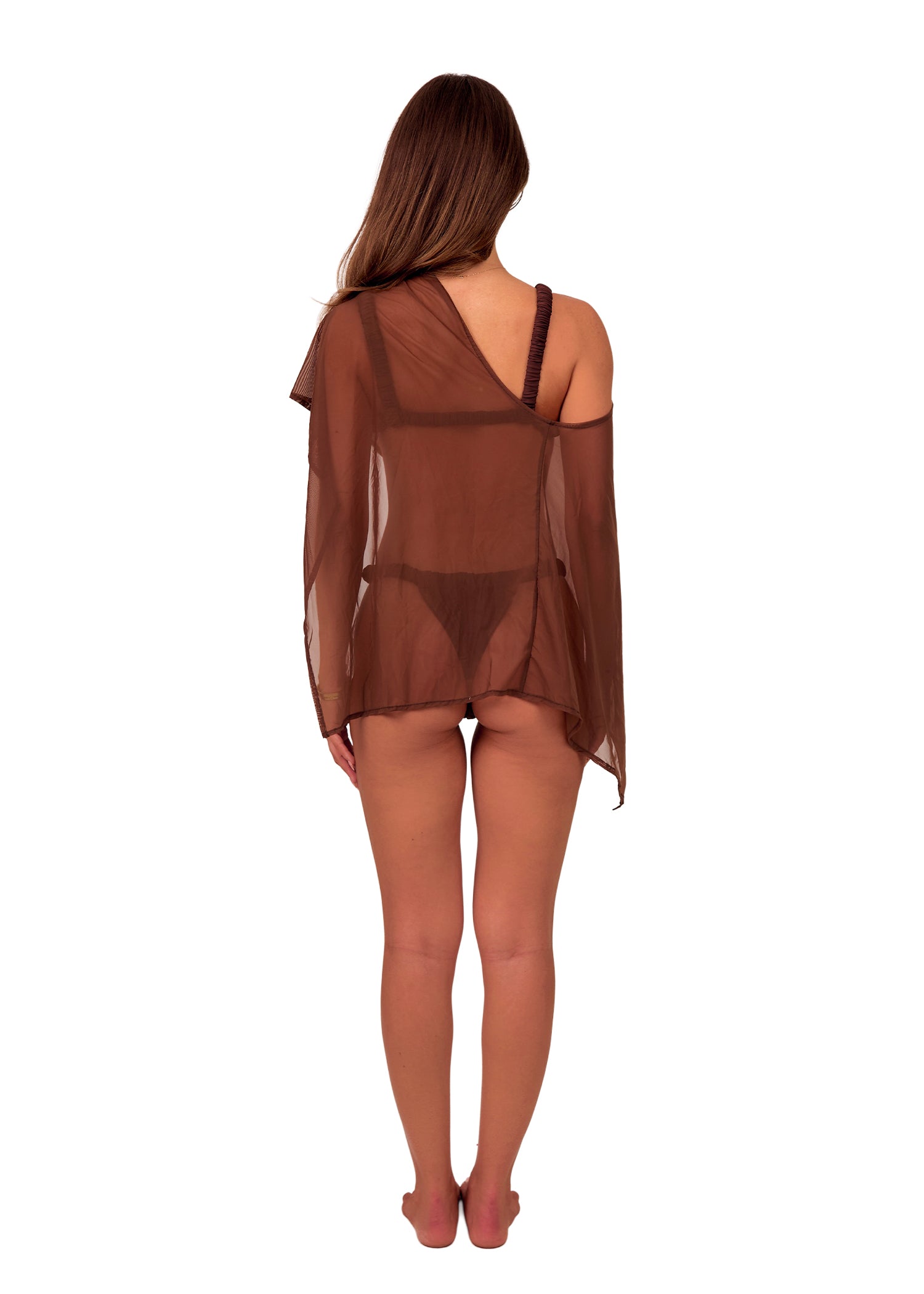 Mesh Cape in Brown