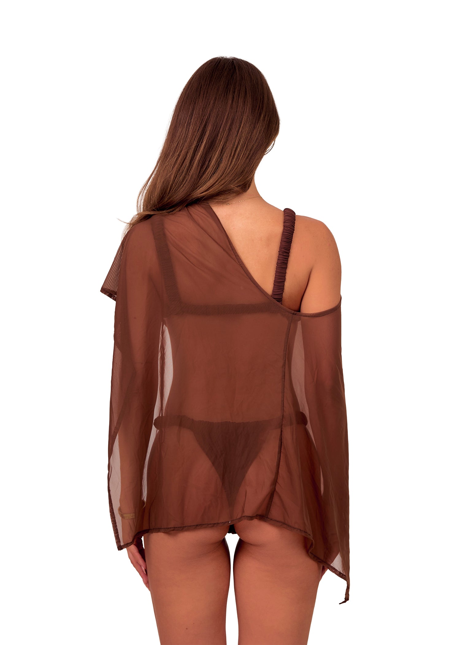 Mesh Cape in Brown