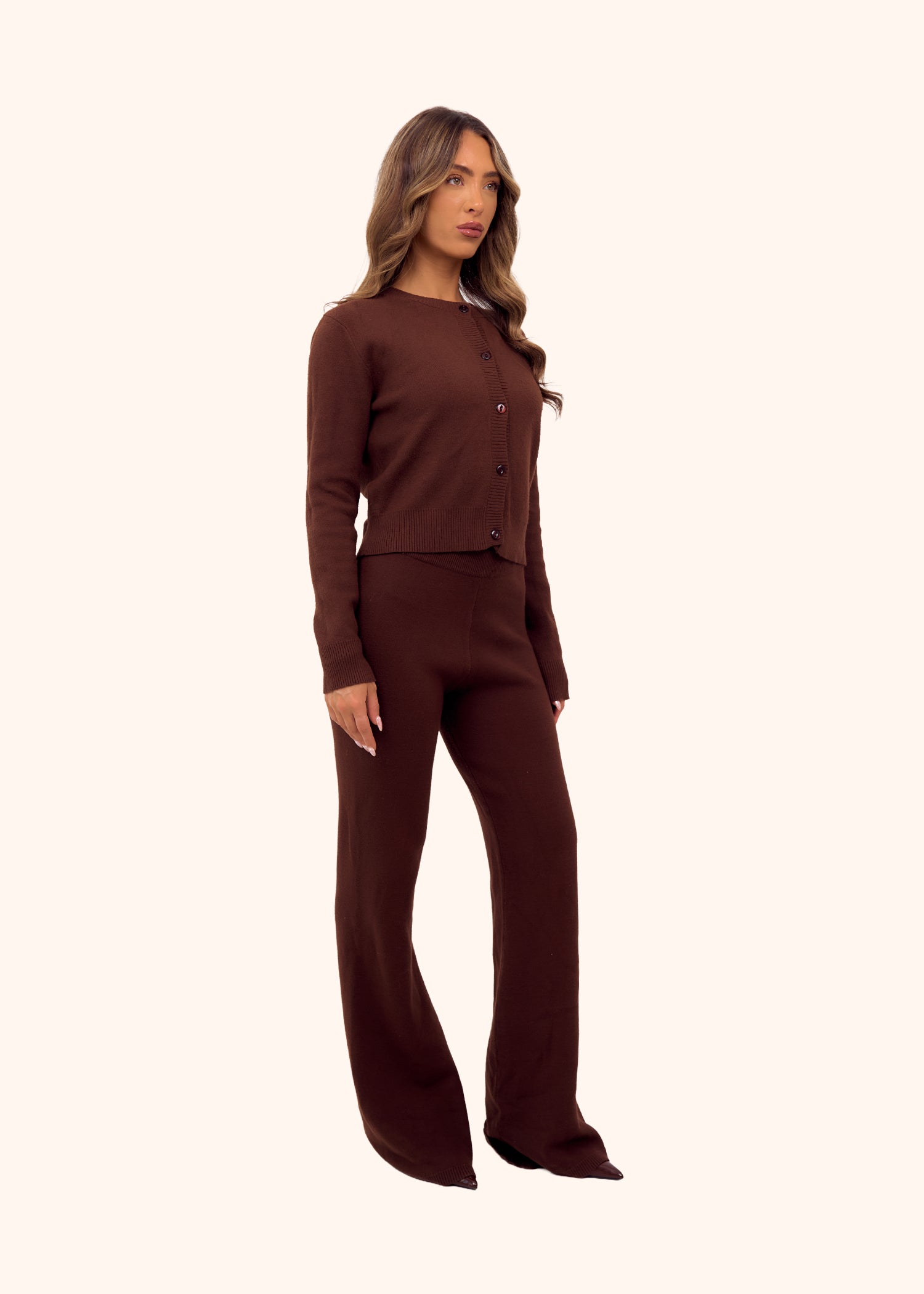 Knit Trousers in Chocolate