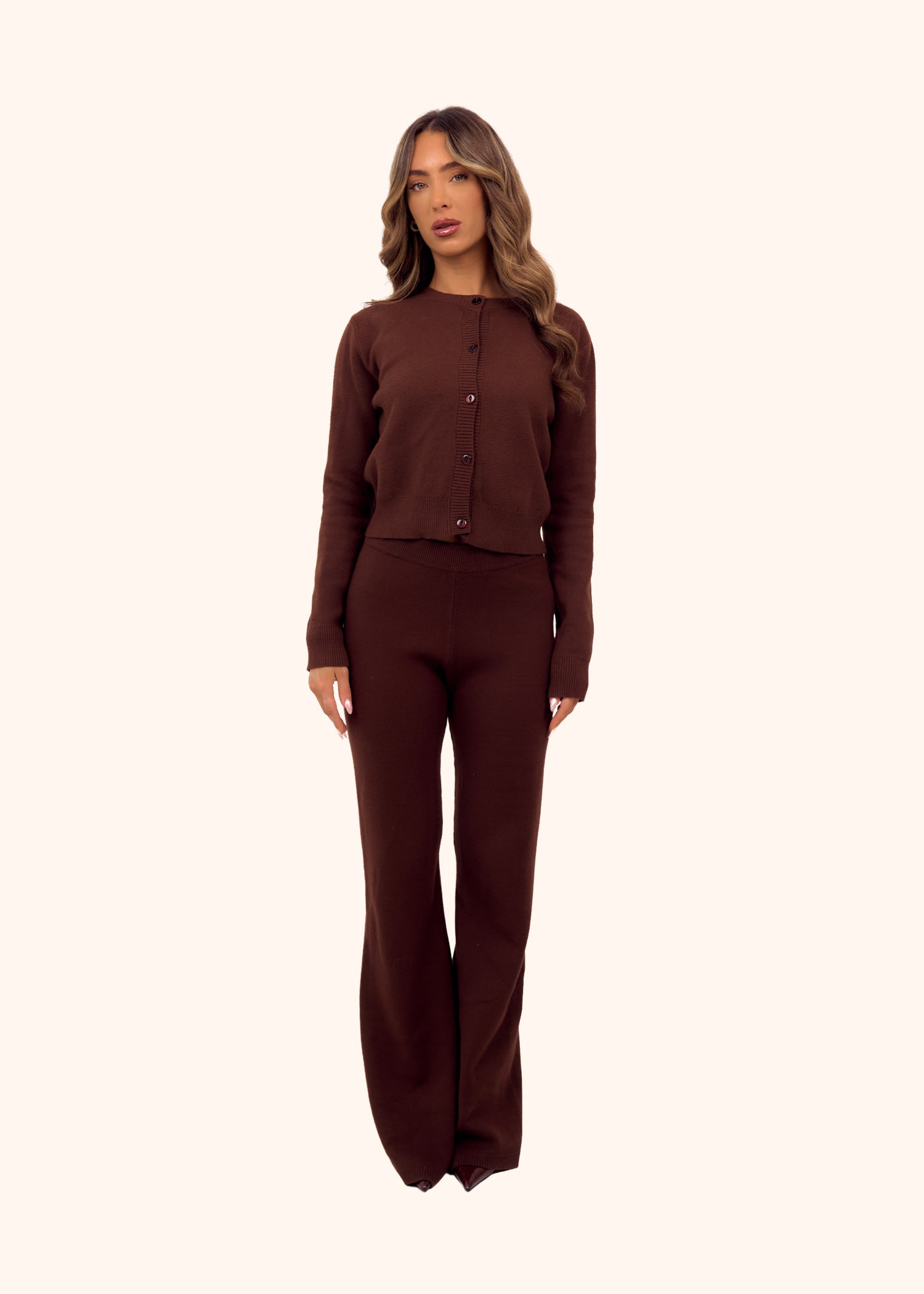 Knit Trousers in Chocolate