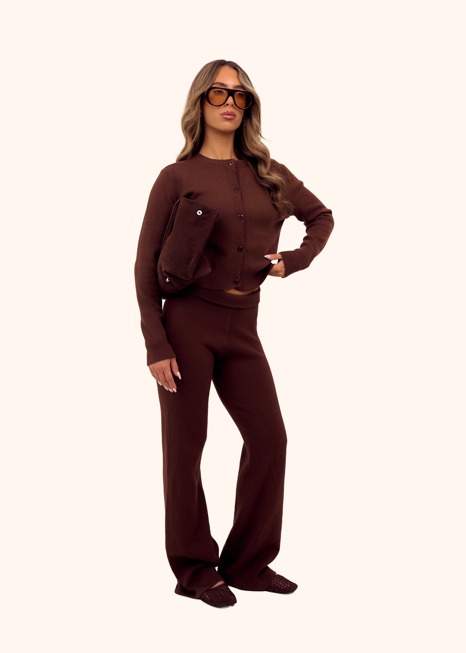 Knit Trousers in Chocolate