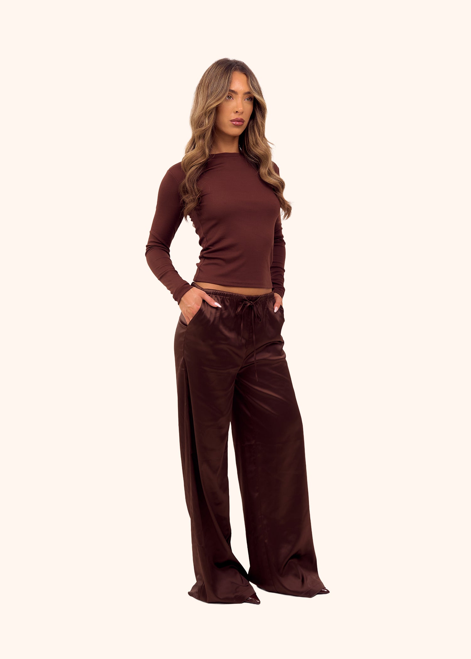 Soft Long Sleeve T-Shirt in Chocolate