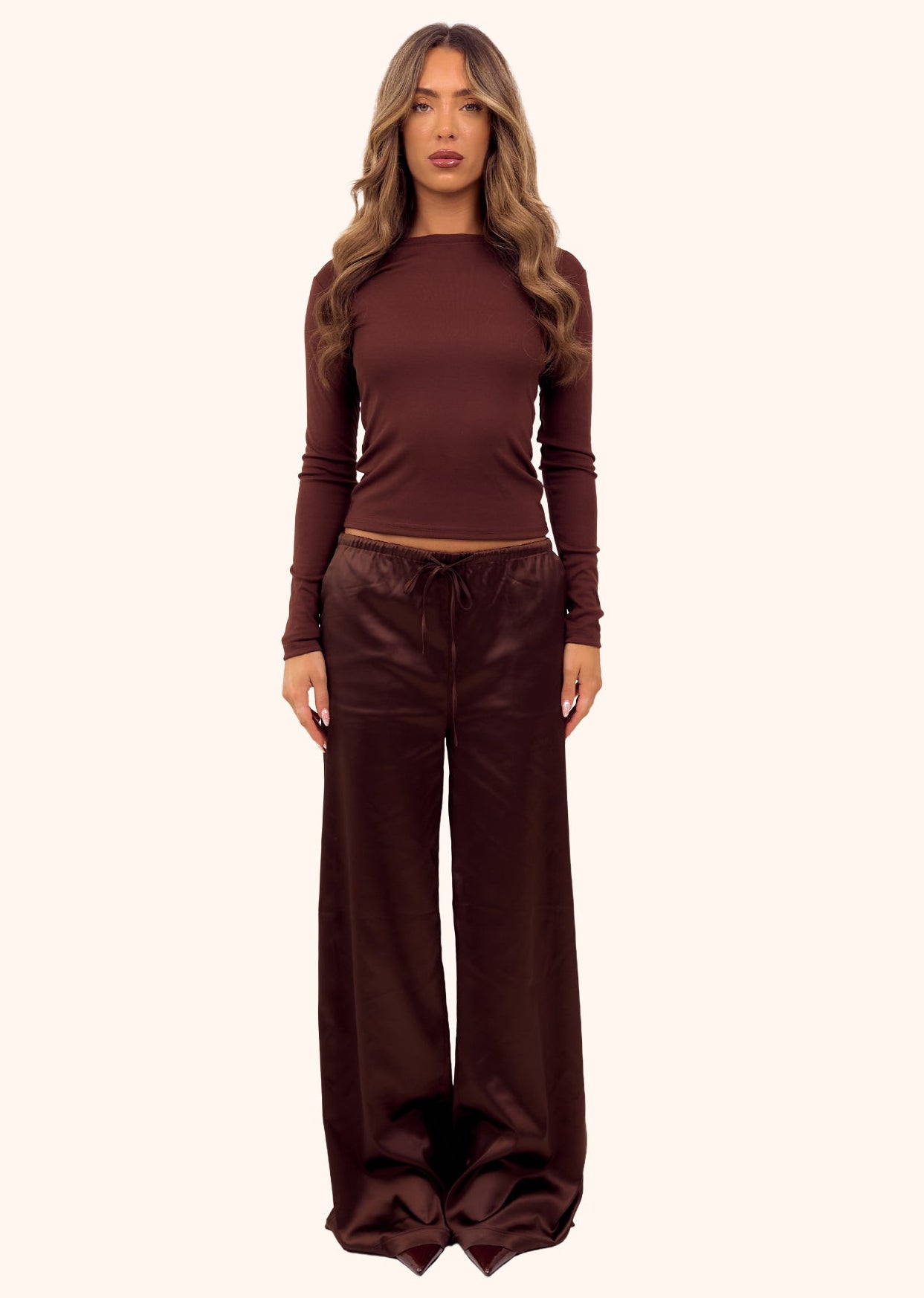 Soft Long Sleeve T-Shirt in Chocolate