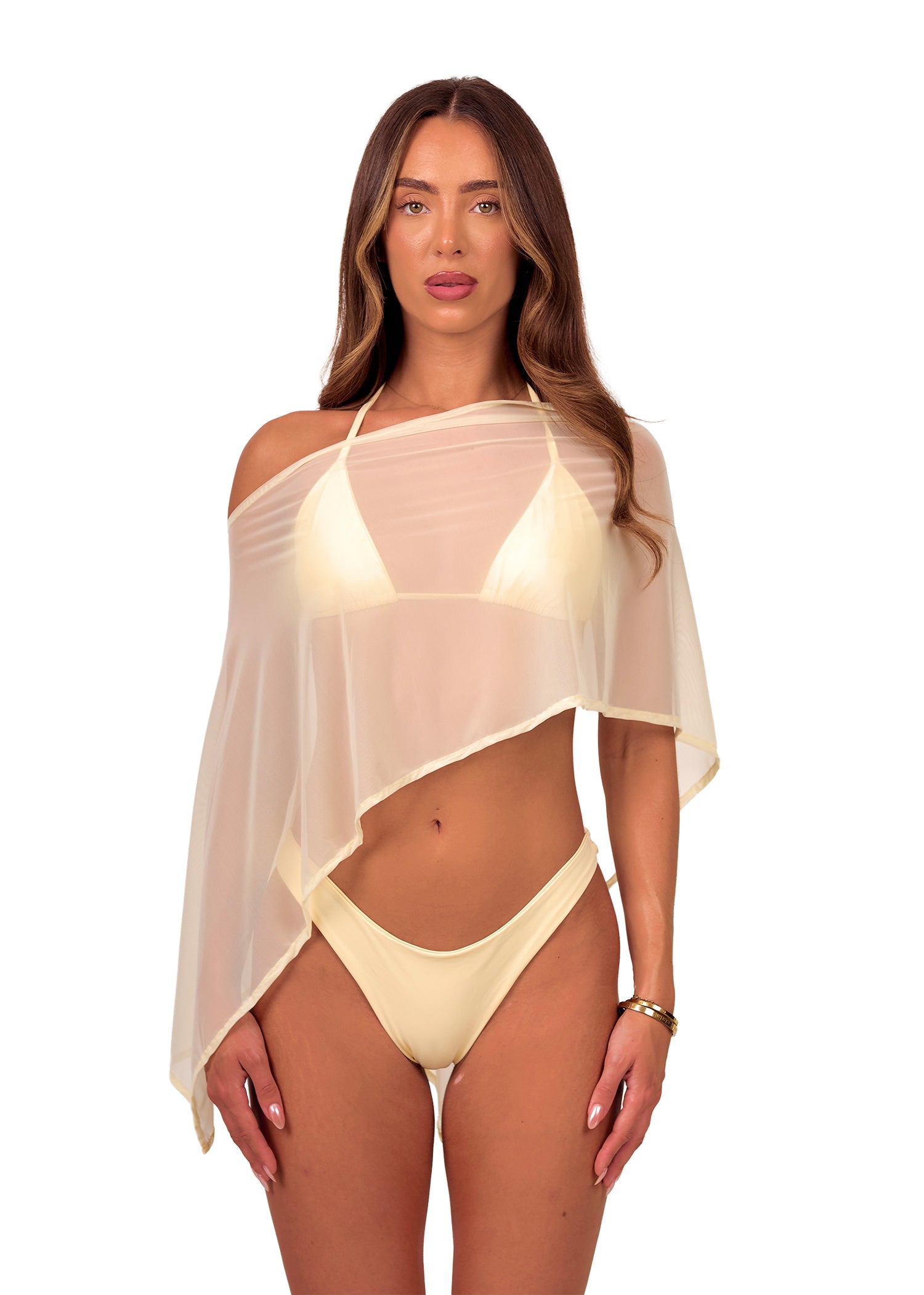 Mesh Cape in Butter