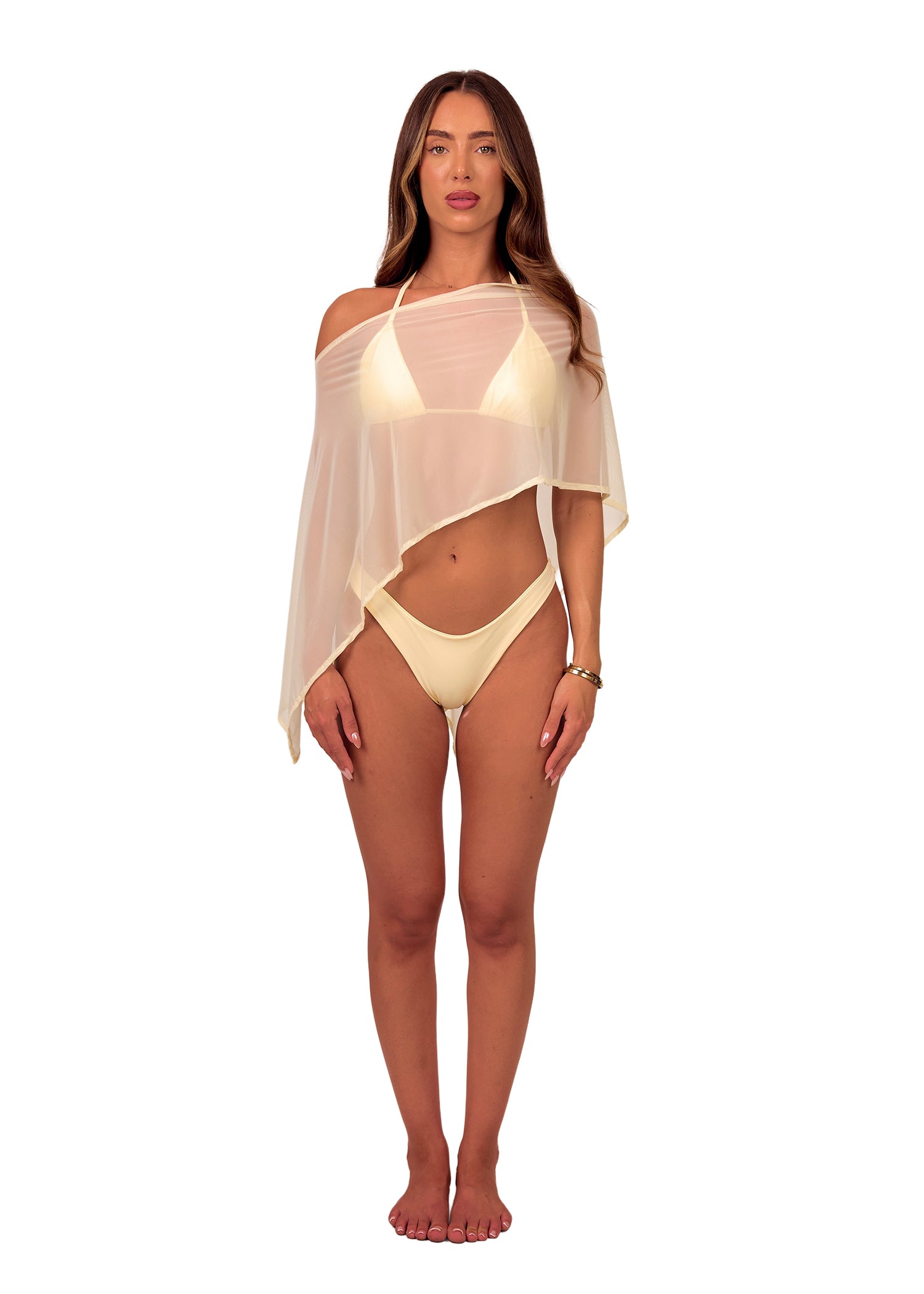 Mesh Cape in Butter