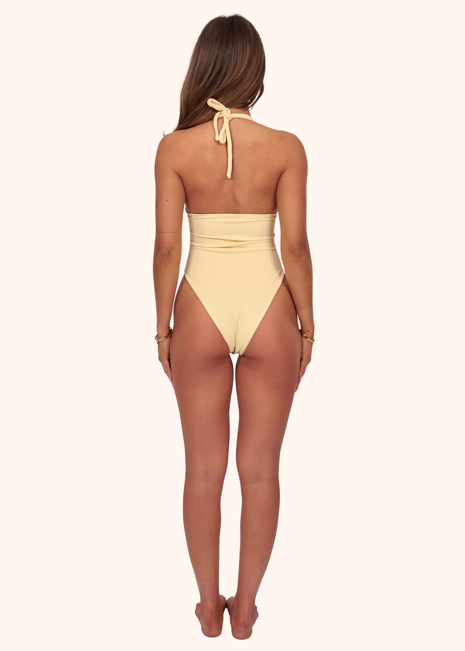 Halter Swimsuit in Butter