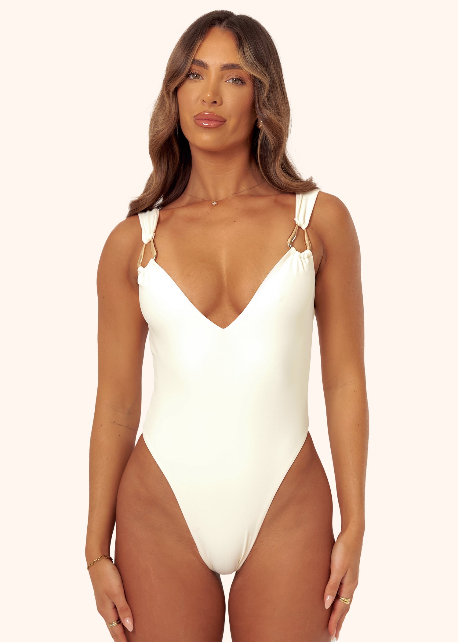 Ring Swimsuit in Cream