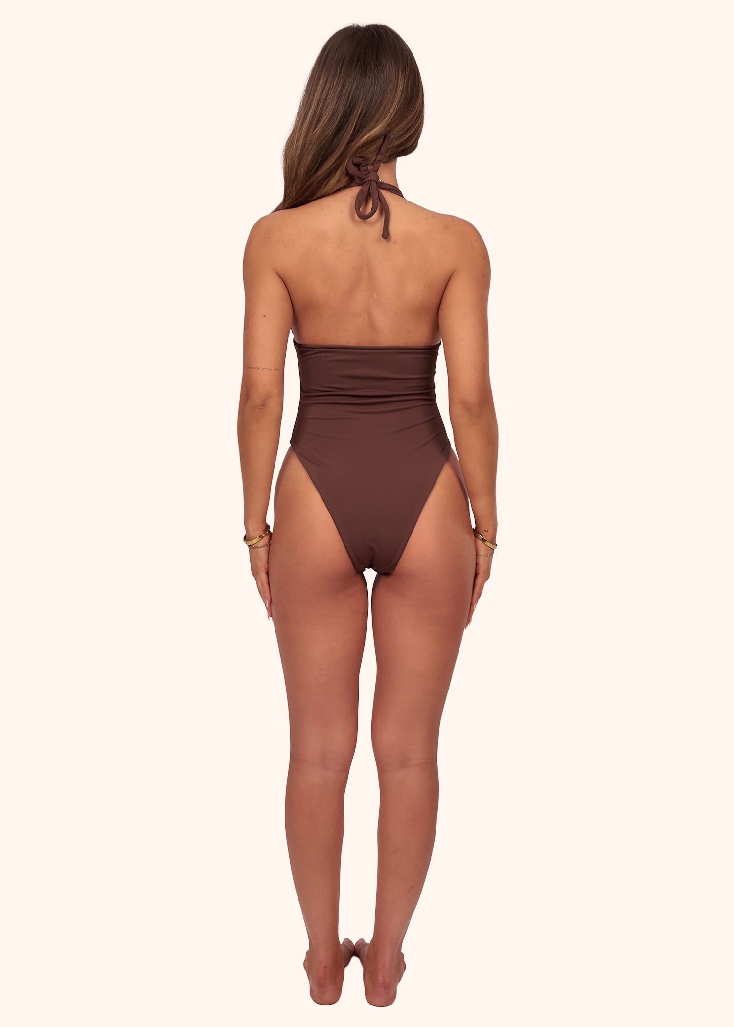 Halter Swimsuit in Espresso