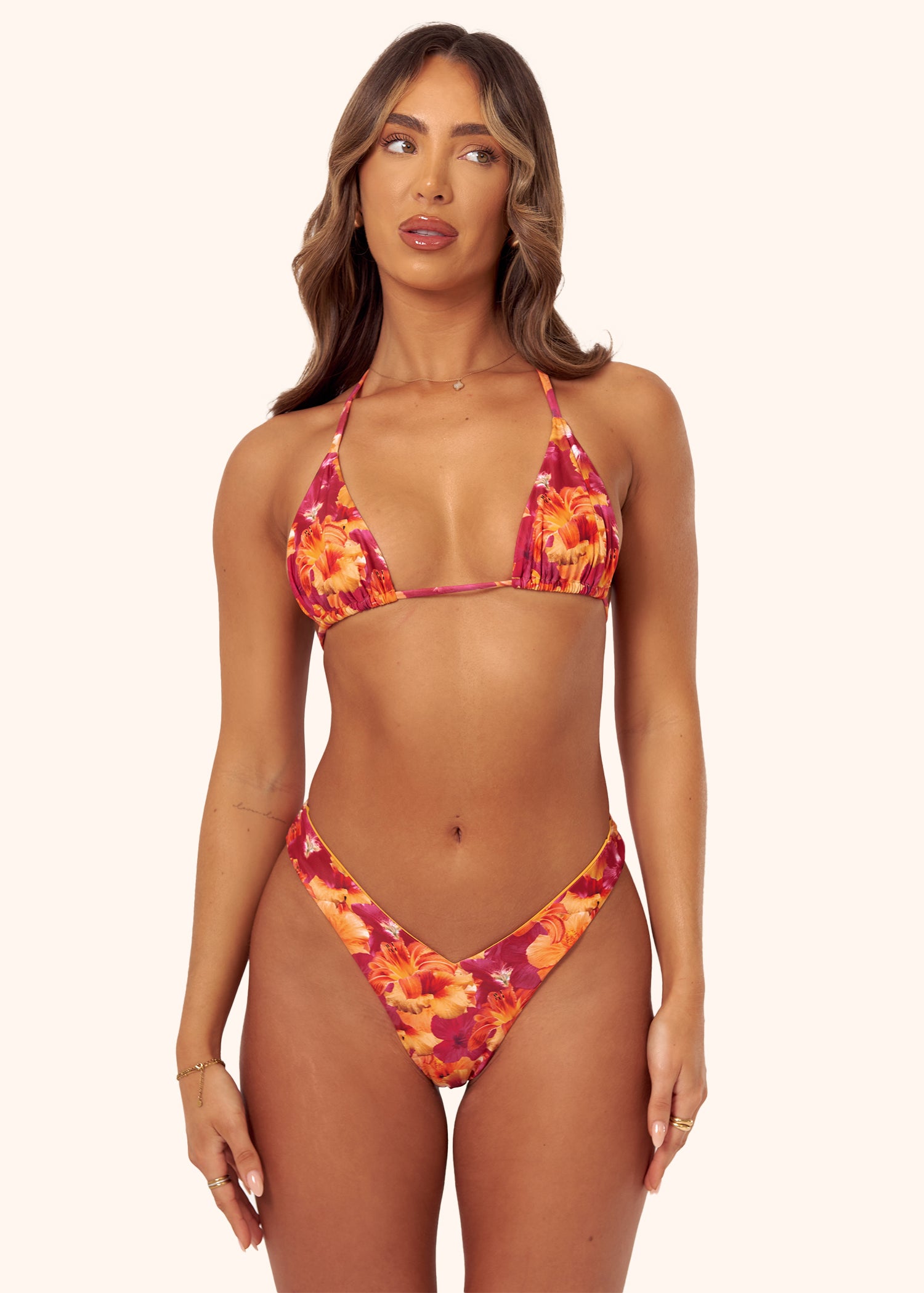 Triangle Bikini Top in Floral