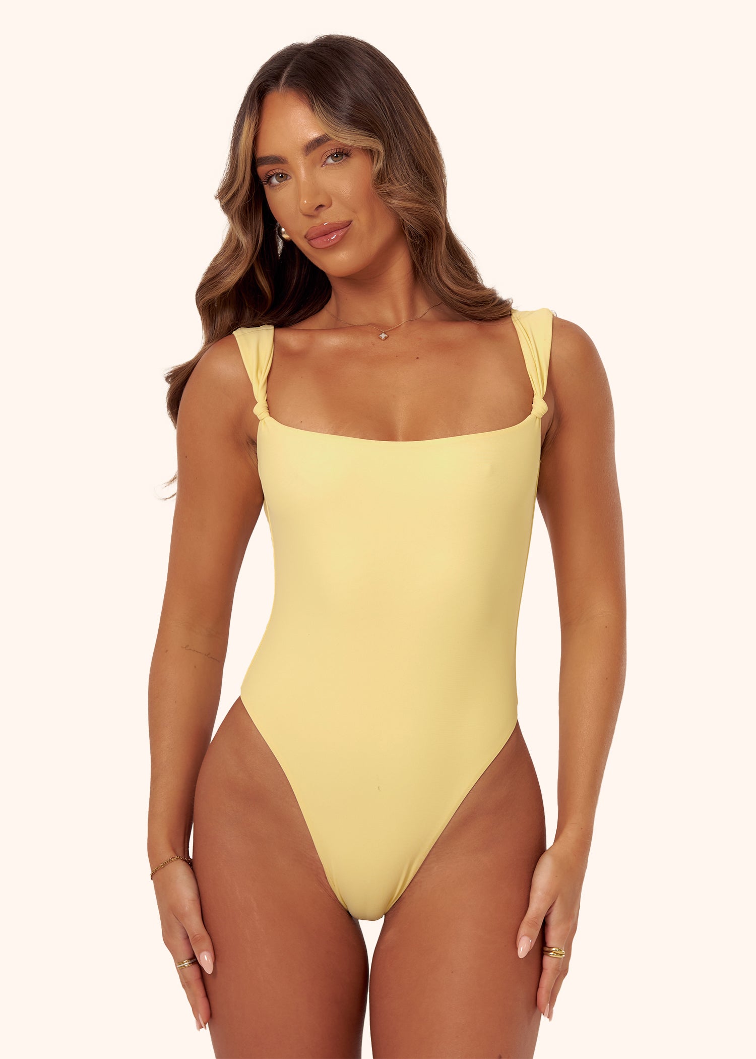 Knot Swimsuit in Lemon