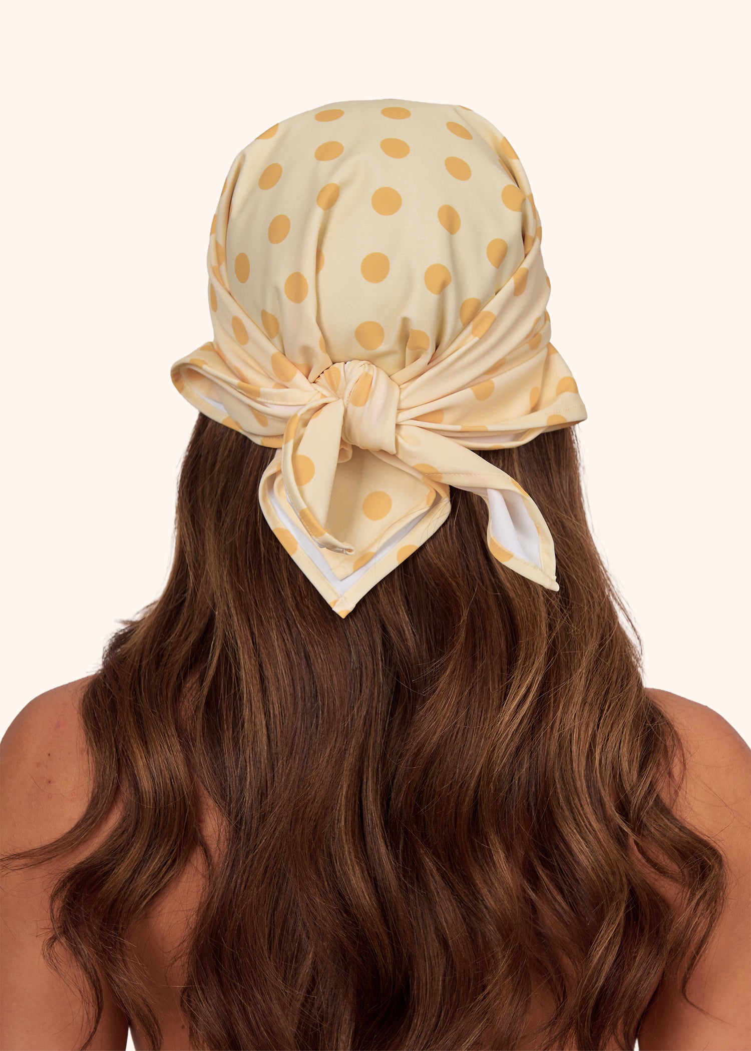 Headscarf in Lemon Sherbet Polka
