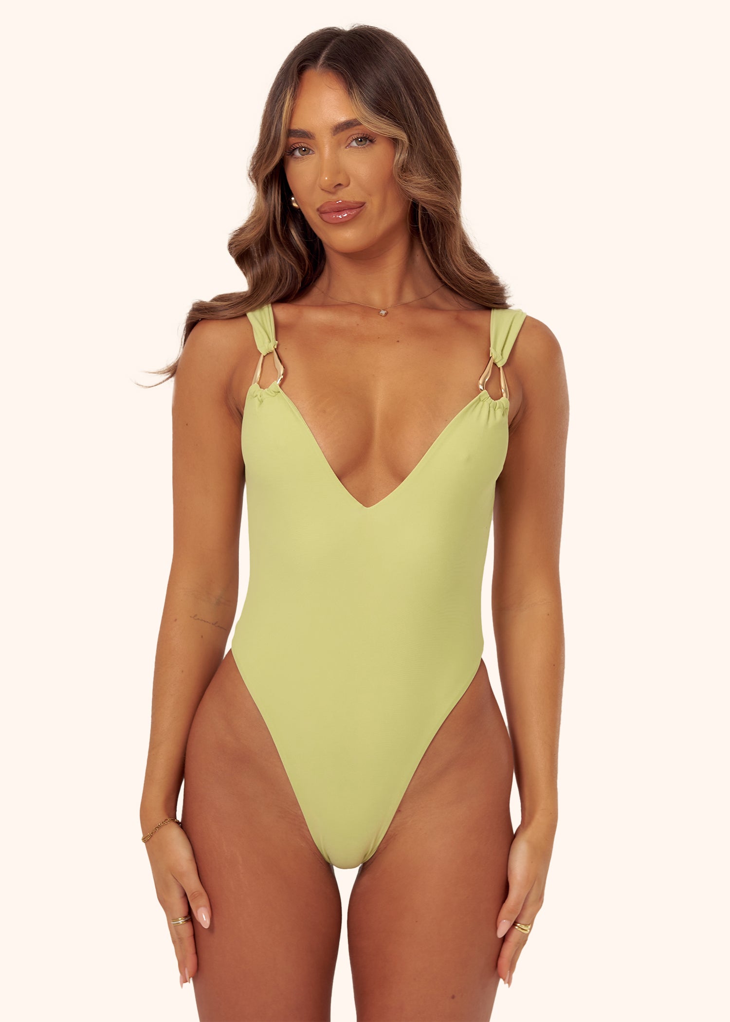 Ring Swimsuit in Matcha Green