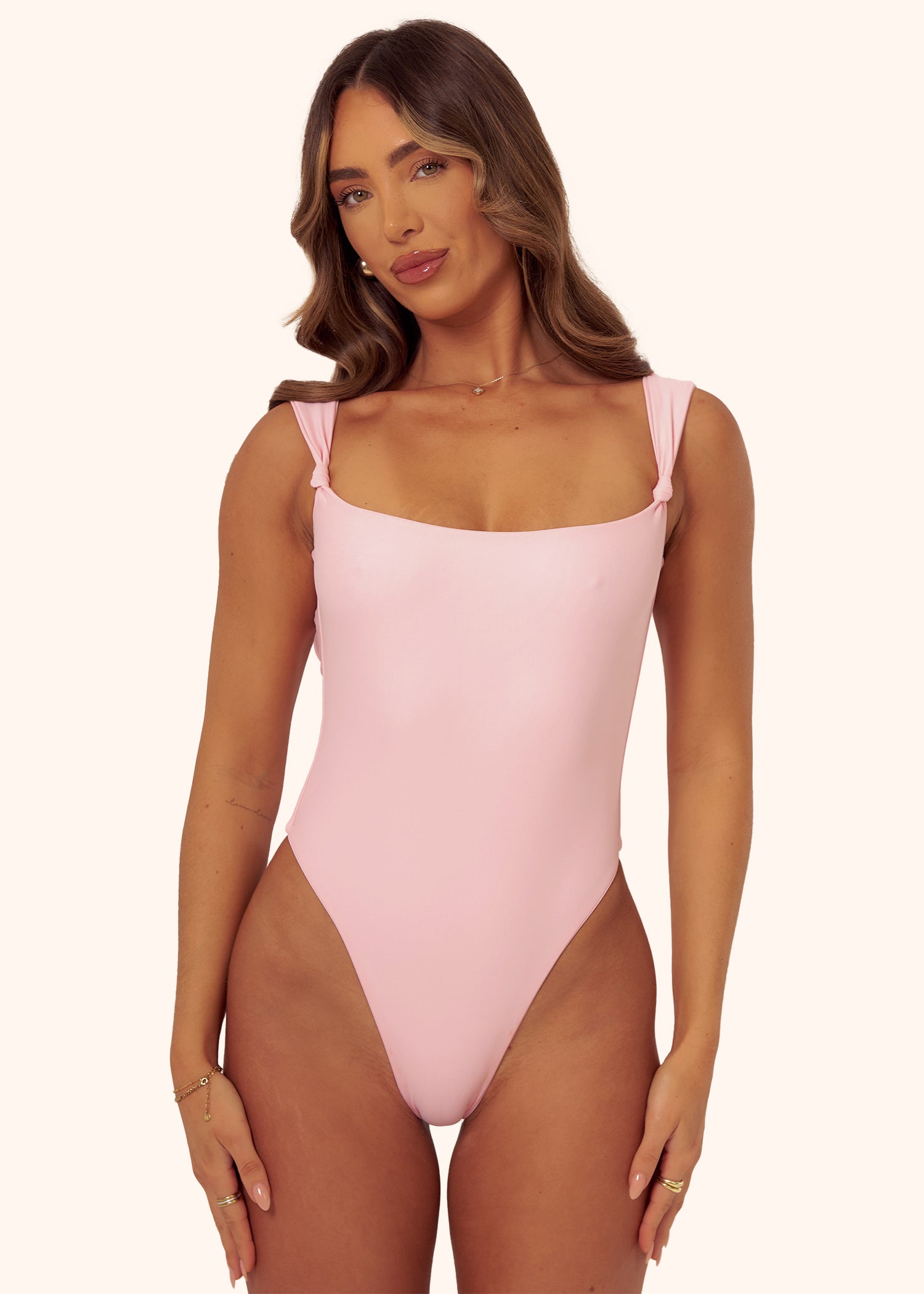 Knot Swimsuit in Pink