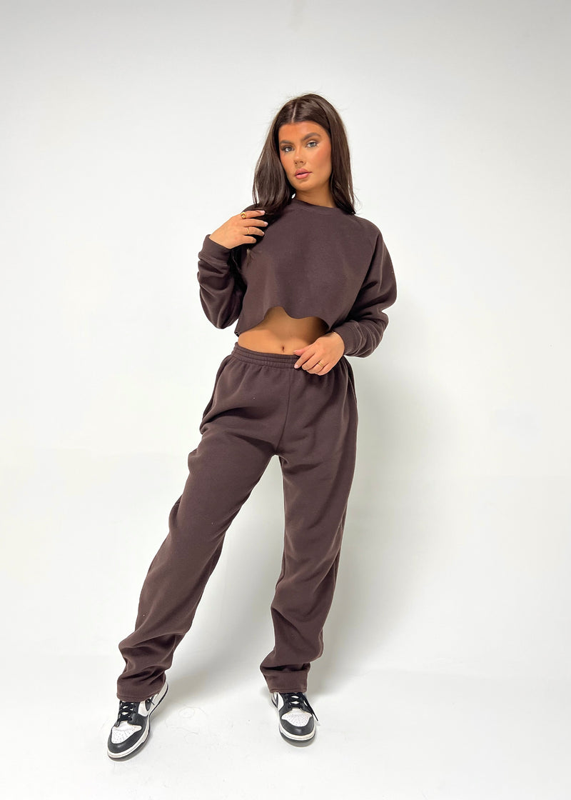 Chocolate Cropped Jumper