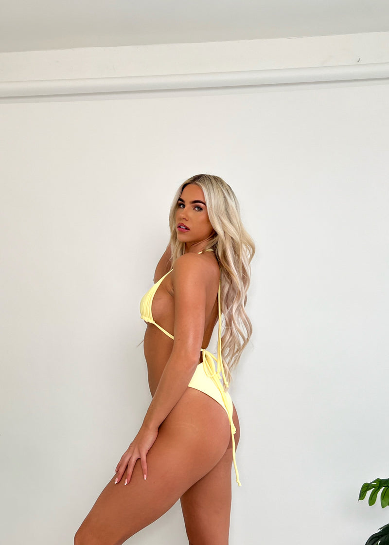 Lemon Lycra Bikini Top